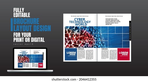 Template vector design ready for use for brochure, annual report or magazine