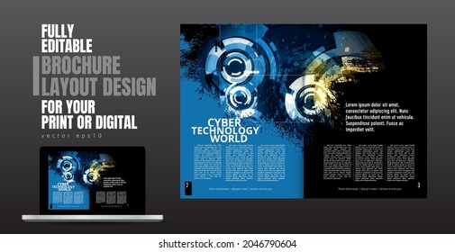 Template vector design ready for use for brochure, annual report or magazine