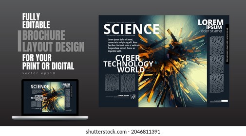 Template vector design ready for use for brochure, annual report or magazine