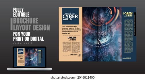 Template vector design ready for use for brochure, annual report or magazine