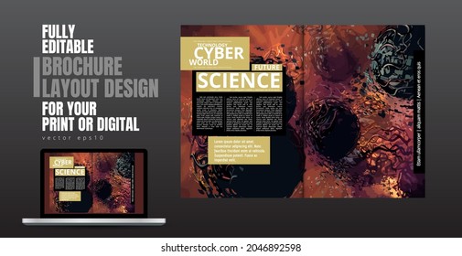 Template vector design ready for use for brochure, annual report or magazine