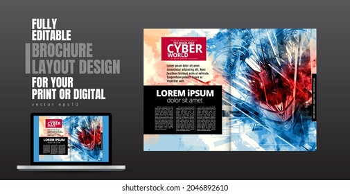 Template vector design ready for use for brochure, annual report or magazine