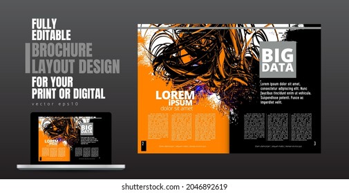 Template vector design ready for use for brochure, annual report or magazine