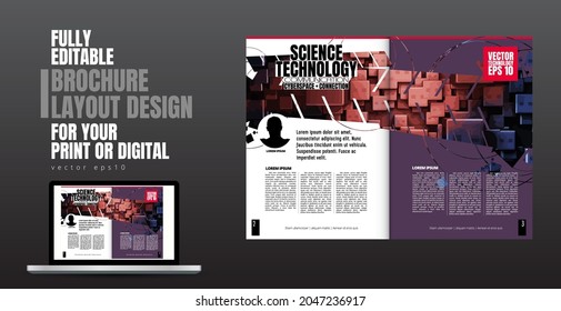 Template vector design ready for use for brochure, annual report or magazine