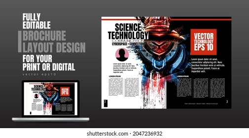 Template vector design ready for use for brochure, annual report or magazine