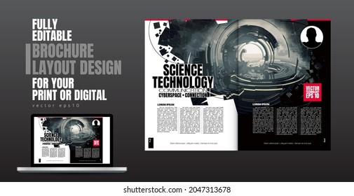 Template vector design ready for use for brochure, annual report or magazine