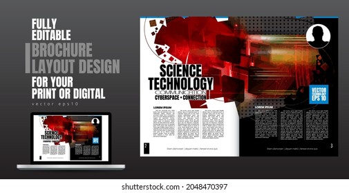 Template vector design ready for use for brochure, annual report or magazine