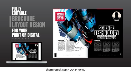Template vector design ready for use for brochure, annual report or magazine