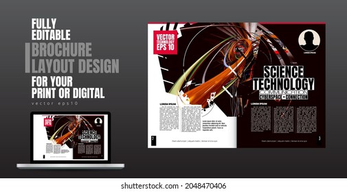 Template vector design ready for use for brochure, annual report or magazine