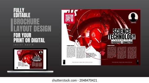 Template vector design ready for use for brochure, annual report or magazine