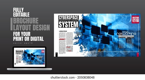 Template vector design ready for use for brochure, annual report or magazine