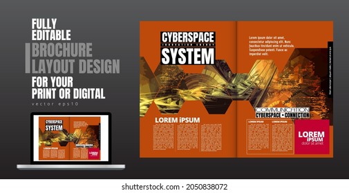 Template vector design ready for use for brochure, annual report or magazine