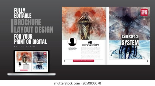 Template vector design ready for use for brochure, annual report or magazine