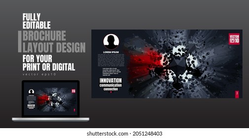 Template vector design ready for use for brochure, annual report or magazine