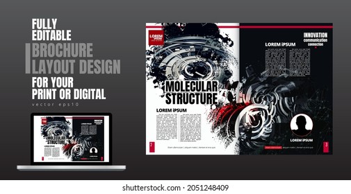 Template vector design ready for use for brochure, annual report or magazine
