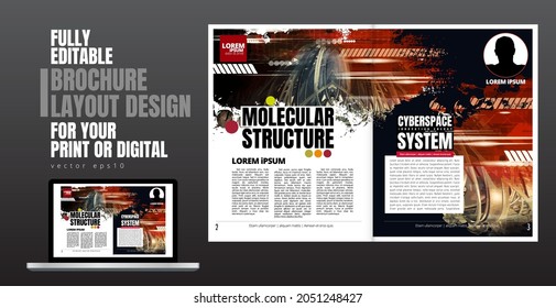 Template vector design ready for use for brochure, annual report or magazine