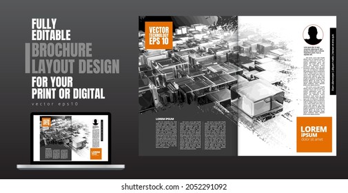 Template vector design ready for use for brochure, annual report or magazine