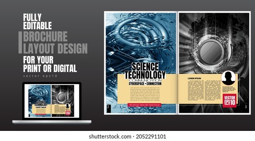 Template vector design ready for use for brochure, annual report or magazine