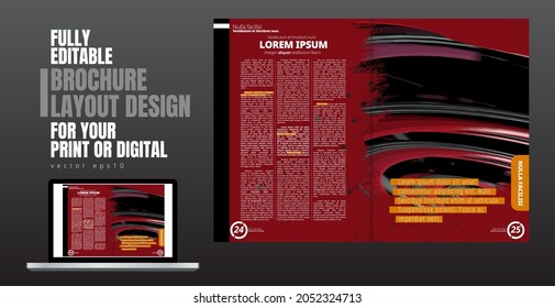 Template vector design ready for use for brochure, annual report or magazine