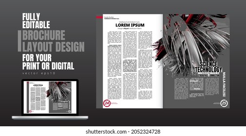 Template vector design ready for use for brochure, annual report or magazine