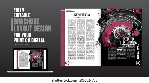 Template vector design ready for use for brochure, annual report or magazine