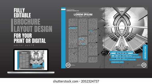 Template vector design ready for use for brochure, annual report or magazine