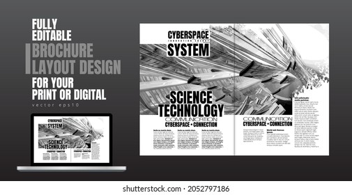 Template vector design ready for use for brochure, annual report or magazine