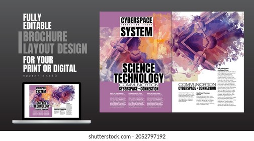 Template vector design ready for use for brochure, annual report or magazine