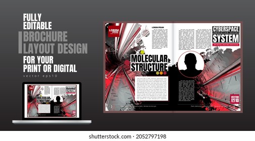 Template vector design ready for use for brochure, annual report or magazine