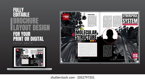 Modelo de vetor pronto para uso para brochura, relatório anual ou revista