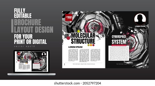 Template vector design ready for use for brochure, annual report or magazine