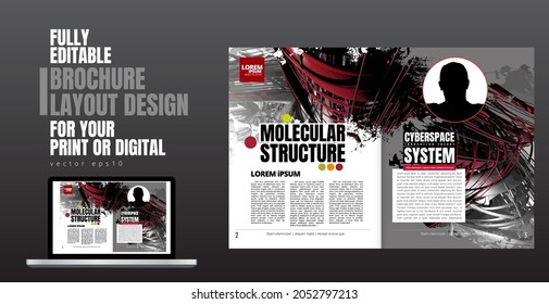 Template vector design ready for use for brochure, annual report or magazine