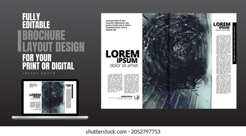 Template vector design ready for use for brochure, annual report or magazine. Big data connection complex. Data visual concept