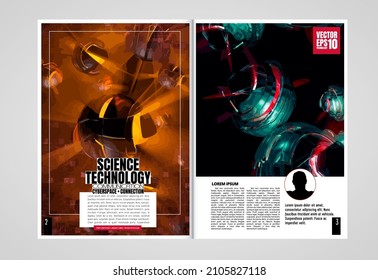 Template vector design ready for use for brochure, annual report or magazine