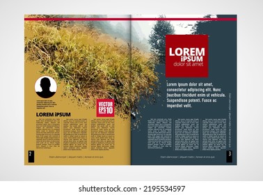 Template vector design ready for use for brochure, annual report or magazine