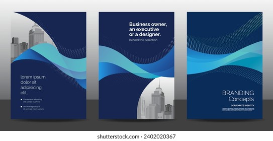 Template vector design set  for Brochure, AnnualReport, Corporate Presentation, Portfolio, Flyer, layout modern, posters collection Eps10