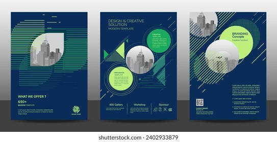 Conjunto de diseño de vector de plantilla para Brochure, AnnualReport, Presentación corporativa, Cartera, Volante, diseño moderno, colección de carteles Eps10