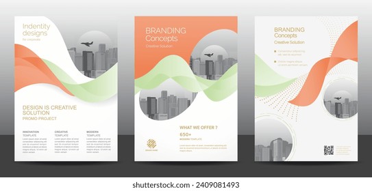 Template vector design set for Brochure, AnnualReport, Corporate Presentation, Portfolio, Flyer, layout modern, posters collection Eps10