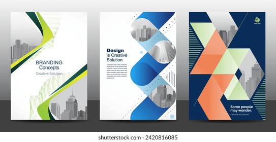 Template vector design set  for Brochure, AnnualReport, Corporate Presentation, Portfolio, Flyer, layout modern, posters collection Eps10