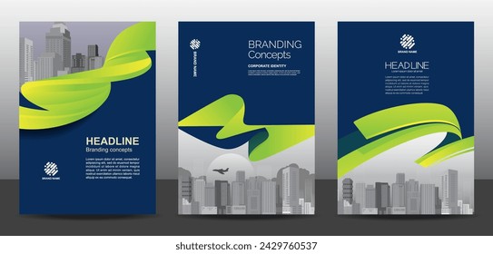 Template vector design set  for Brochure, AnnualReport, Corporate Presentation, Portfolio, Flyer, layout modern, posters collection Eps10