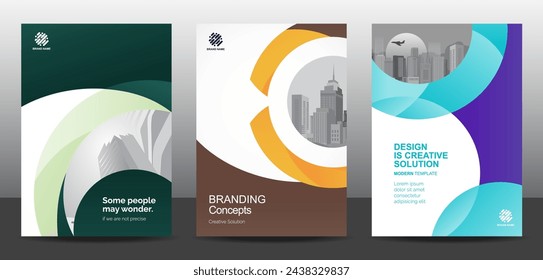 Template vector design set  for Brochure, AnnualReport, Corporate Presentation, Portfolio, Flyer, layout modern, posters collection Eps10