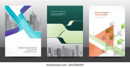 Template vector design set  for Brochure, AnnualReport, Corporate Presentation, Portfolio, Flyer, layout modern, posters collection Eps10