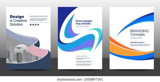 Template vector design set  for Brochure, AnnualReport, Corporate Presentation, Portfolio, Flyer, layout modern, posters collection Eps10