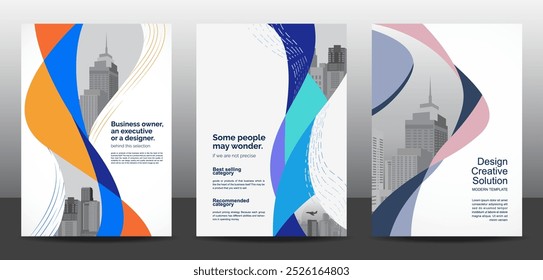 Template vector design set  for Brochure, AnnualReport, Corporate Presentation, Portfolio, Flyer, layout modern, posters collection Eps10