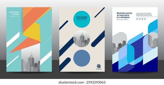 Template vector design set  for Brochure, AnnualReport, Corporate Presentation, Portfolio, Flyer, layout modern, posters collection Eps10
