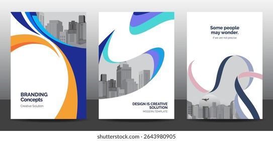 Template vector design set  for Brochure, AnnualReport, Corporate Presentation, Portfolio, Flyer, layout modern, posters collection Eps10