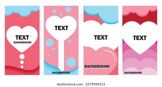 Template Vector Design Valentine's Day for Banner, Poster, Media Sosial Stories