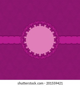 Template vector frame design for greeting card, invitation. Background - floral pattern.