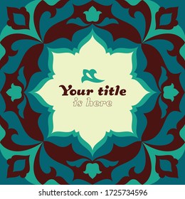 Template of vector frame in eastern style 
