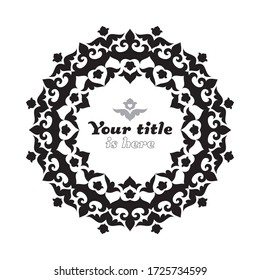 Template of vector frame in eastern style 